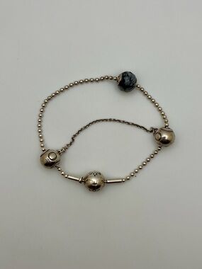 PANDORA Essence Beaded silver charm Bracelet